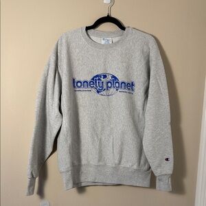 Champion Reverse Weave Lonely Planet Classic Crewneck Sweatshirt Size Large